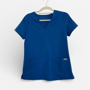 Figs Casma Scrub Top  Blue XS 2 Pocket